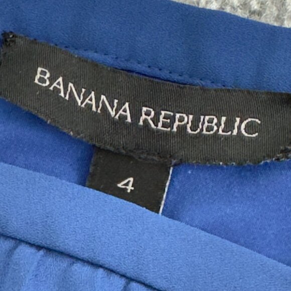 - Banana Republic Tiered Electric Pleated Skirt Royal Blue Flowy US 4 - 1H2785 - Picture 4 of 9